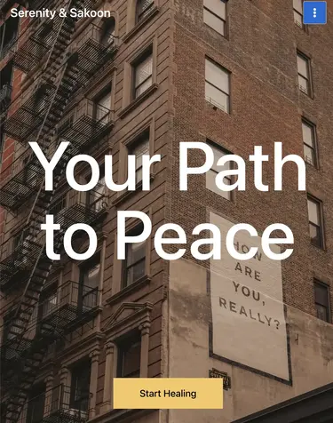 Serenity and Sakoon therapy website screenshot